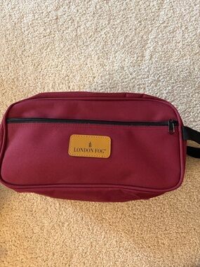 London Fog Burgundy Canvas Men's Toiletry Bag - NWOT
